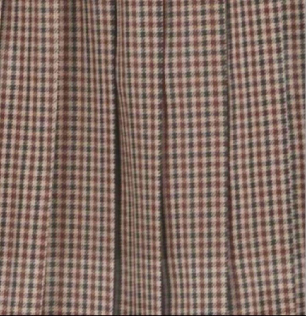 No.591 FILA キャメルガンクラブチェックのプリーツスコート☆XL☆